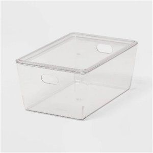 4L Stacking Clear Bin with Lid